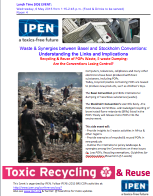 Waste & Synergies side event flyer