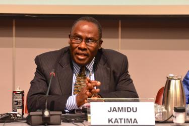 Jamidu Katima speaking at the side event