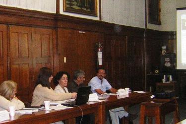 Participants of a webinar about lead held in Uruguay